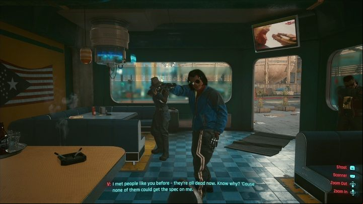You can pay the harvesters, intimidate them or chase them away - Cyberpunk 2077: Ezekiel Saw the Wheel - walkthrough - Exploration - Cyberpunk 2077 Guide