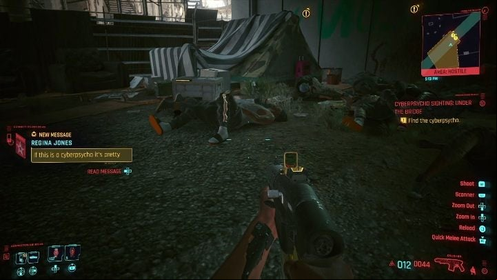 How to start: Complete The Rescue and find your opponent on the map - Cyberpunk 2077: Too Little, Too Late - cyberpsycho sighting walkthrough - Cyberpsycho Sighting - mini-bosses - Cyberpunk 2077 Guide