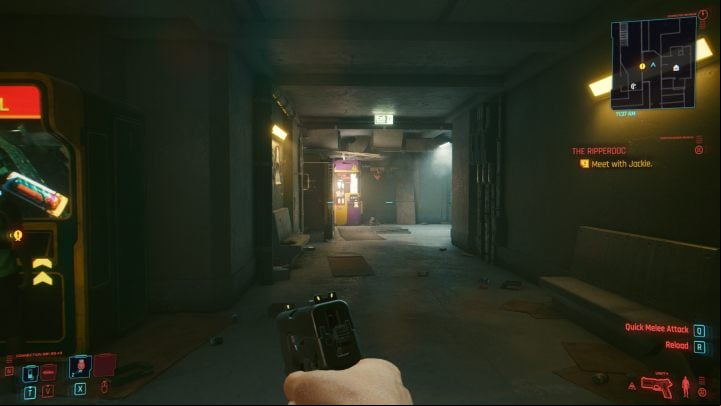 You can hide the weapon using the button to pull out the weapon - but you must press it twice - Cyberpunk 2077: How to hide weapons? - V - main character - Cyberpunk 2077 Guide