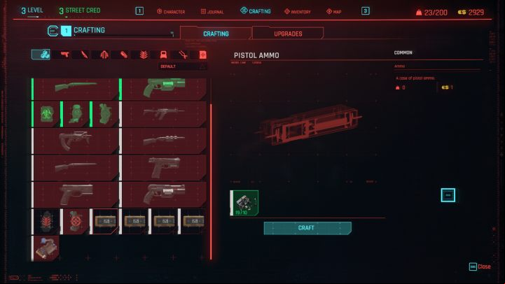 You can craft your own ammunition without major problems - Cyberpunk 2077: How to get ammunition? - Combat, stealth and hacking - Cyberpunk 2077 Guide