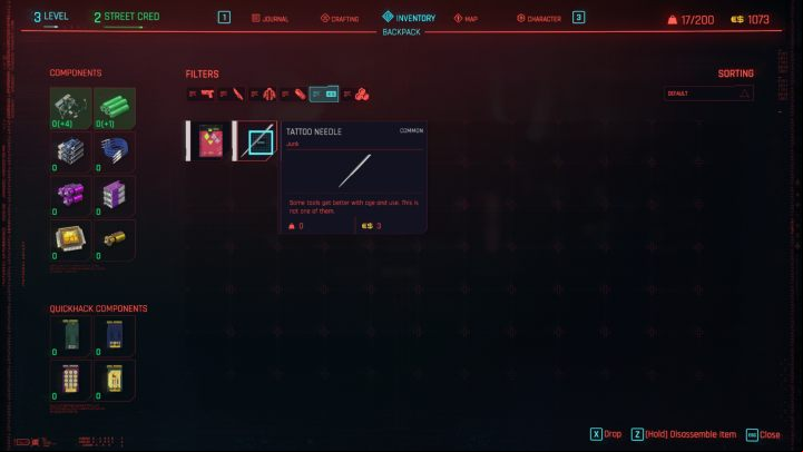 First of all, junk can be sold - but it is not worth much, so it is not a way to earn credits - Cyberpunk 2077: How to use junk? - Exploration - Cyberpunk 2077 Guide