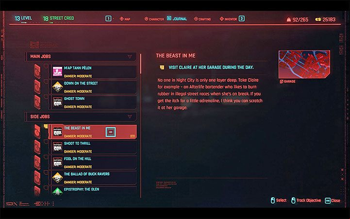 You must wait until Claire Russell calls V - Cyberpunk 2077: How to unlock Racing in Night City? - Exploration - Cyberpunk 2077 Guide