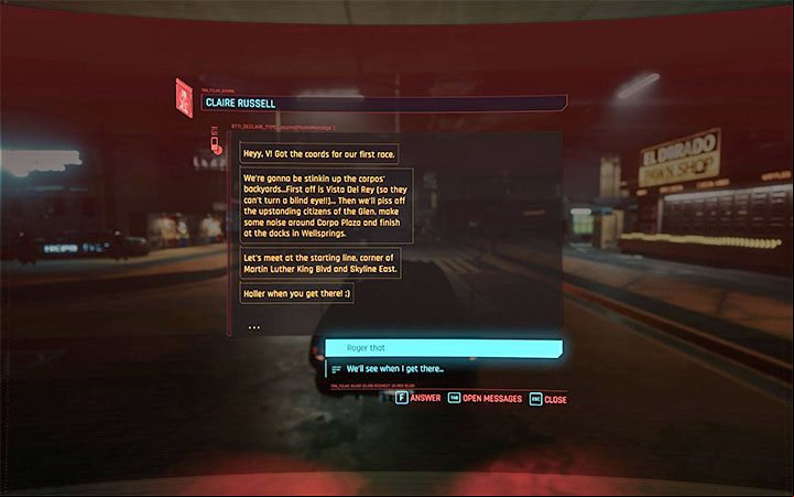 You cannot start the first races immediately - Cyberpunk 2077: How to unlock Racing in Night City? - Exploration - Cyberpunk 2077 Guide