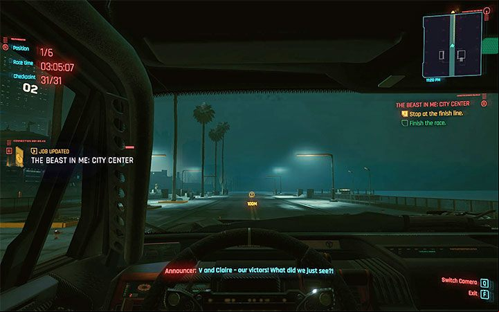 Winning the race is rewarded with credits , and in addition to ing each of them you have to be on the podium, i - Cyberpunk 2077: How to unlock Racing in Night City? - Exploration - Cyberpunk 2077 Guide
