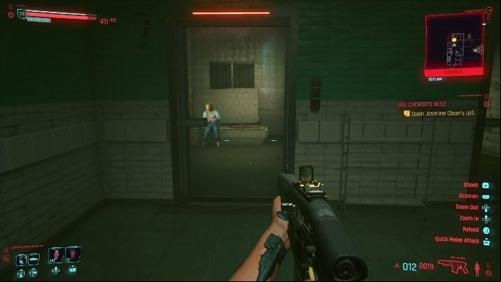 The guide: your task is to get to the building, then to the second floor, up to Jasmine Dixon's cell - Cyberpunk 2077: SOS: Merc Needed, Santo Domingo - Gigs, walkthrough, map - Santo Domingo - Cyberpunk 2077 Guide