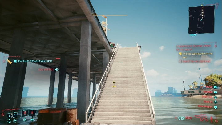 How to start: Complete The Rescue and find your opponent on the map - Cyberpunk 2077: Smoke on the Water - cyberpsycho sighting walkthrough - Cyberpsycho Sighting - mini-bosses - Cyberpunk 2077 Guide