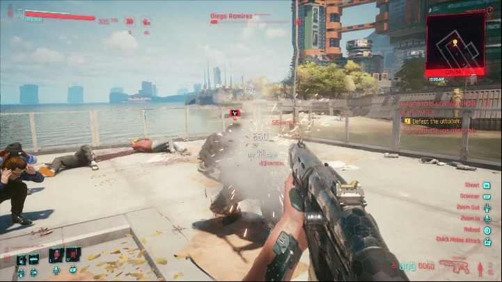 This opponent is difficult to attack with a stealth takedown - Cyberpunk 2077: Smoke on the Water - cyberpsycho sighting walkthrough - Cyberpsycho Sighting - mini-bosses - Cyberpunk 2077 Guide