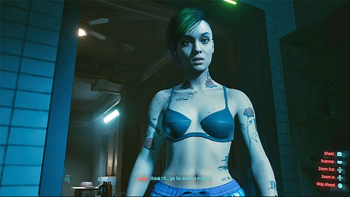 The scene with Judy in the bathroom may go differently depending on the gender of the main character - Cyberpunk 2077: Pyramid Song (Judy) - walkthrough - Storyline quests - Cyberpunk 2077 Guide