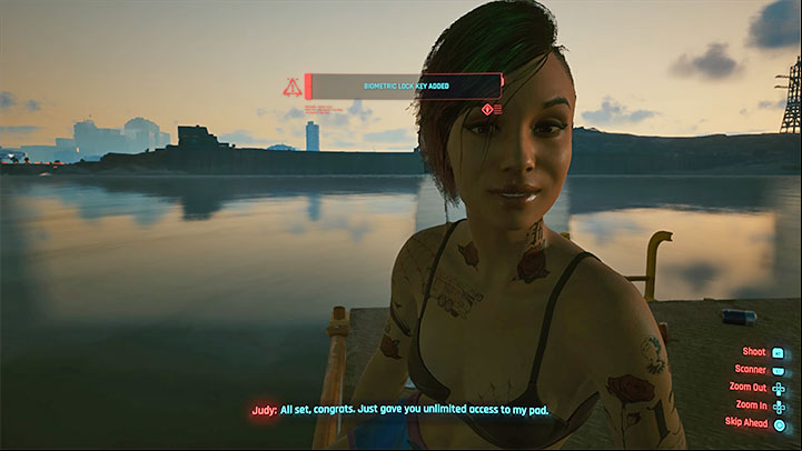 If you stayed overnight, you could meet Judy in the morning - Cyberpunk 2077: Pyramid Song (Judy) - walkthrough - Storyline quests - Cyberpunk 2077 Guide