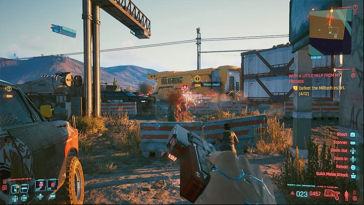 Expect a fight with Militech troops - Cyberpunk 2077: With a Little Help from My Friends (Panam) - walkthrough - Storyline quests - Cyberpunk 2077 Guide