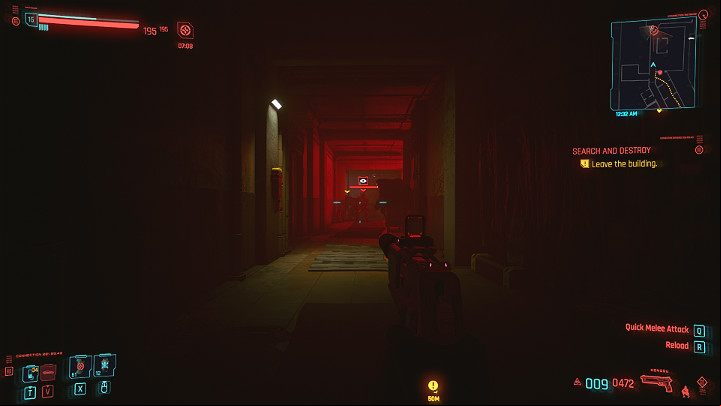 Going to the left, you will come across several opponents, which you will have to eliminate with weapons - Cyberpunk 2077: Search and Destroy walkthrough - Act 2 - Cyberpunk 2077 Guide