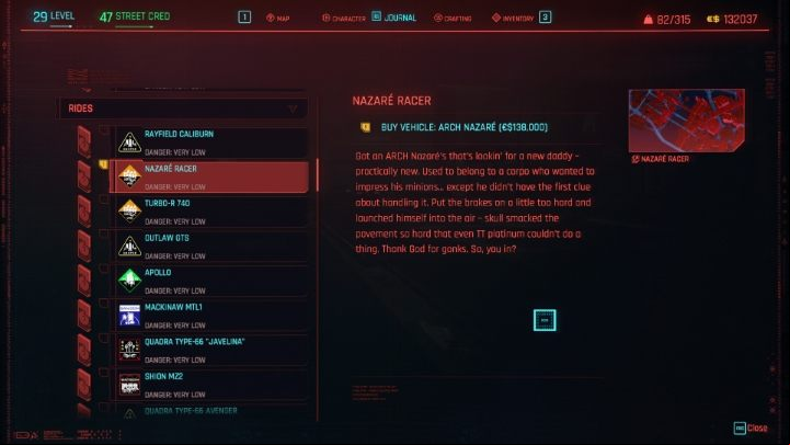 In Cyberpunk 2077 you will receive many offers to buy vehicles (cars and motorcycles) - Cyberpunk 2077: Quest types - Basics - Cyberpunk 2077 Guide