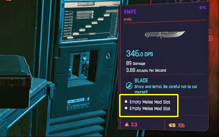 The most important information is that you cannot install the modifications in all your weapons and armor parts - Cyberpunk 2077: How to change Weapon / armour modifications? - Combat, stealth and hacking - Cyberpunk 2077 Guide