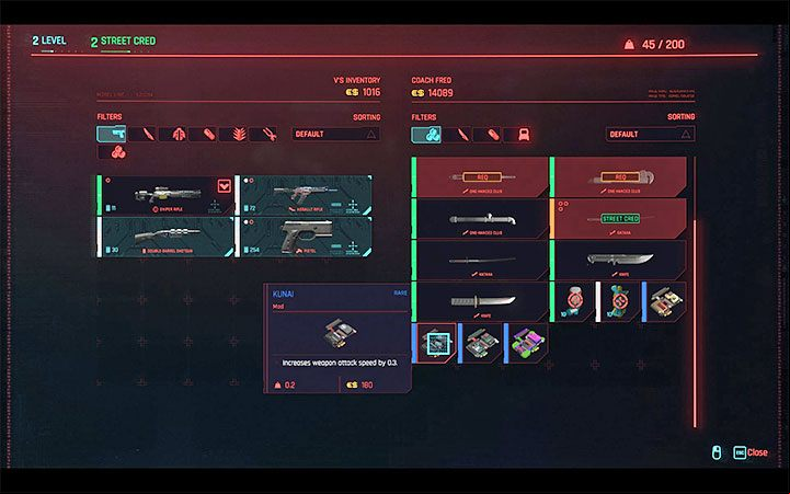 Alternatively, you can craft modsor buy them from merchants - Cyberpunk 2077: How to change Weapon / armour modifications? - Combat, stealth and hacking - Cyberpunk 2077 Guide