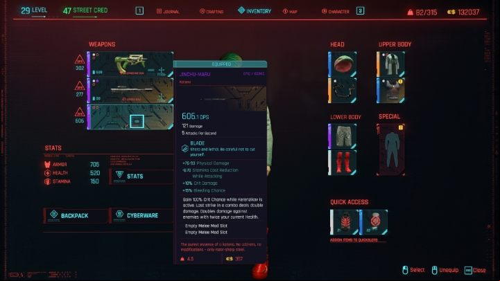 Recognising a melee weapon's type is simple - Cyberpunk 2077: How do blunt weapons and blades differ? Melee - Combat, stealth and hacking - Cyberpunk 2077 Guide