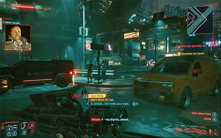 How to start the quest: The opportunity to start this quest will occur soon after completing the main job Playing for Time - Cyberpunk 2077: Shoot to Thrill - walkthrough - Exploration - Cyberpunk 2077 Guide