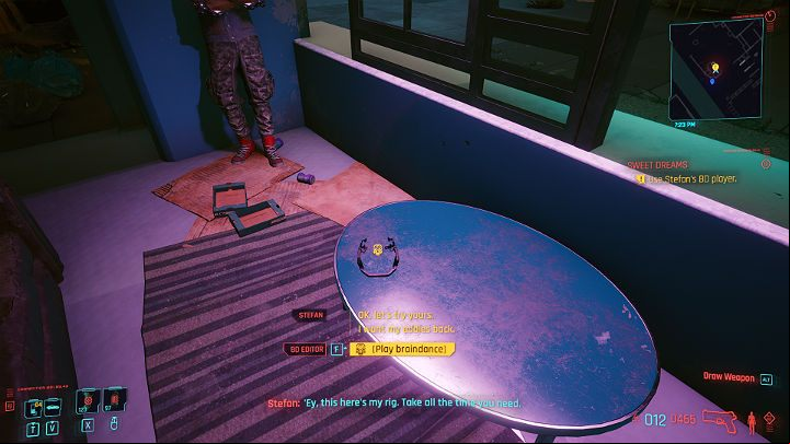 Speak to Stefan and ask to borrow his equipment - Cyberpunk 2077: Sweet Dreams - walkthrough - Exploration - Cyberpunk 2077 Guide