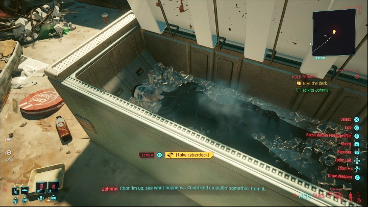 To start this mission, you need to drive to the landfill area - behind the main road - Cyberpunk 2077: Kold Mirage - walkthrough - Exploration - Cyberpunk 2077 Guide