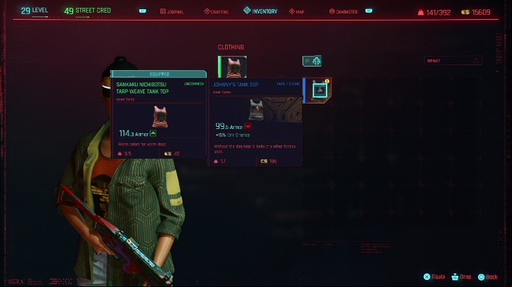 This quest will net you Johnny's tank top - Cyberpunk 2077: Tapeworm - walkthrough - Exploration - Cyberpunk 2077 Guide