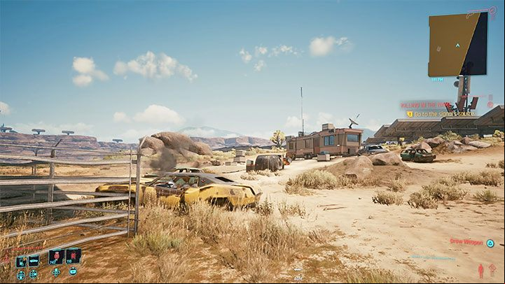 The signal source is located in the southern part of the Badlands - Cyberpunk 2077: Killing in the Name - walkthrough - Exploration - Cyberpunk 2077 Guide