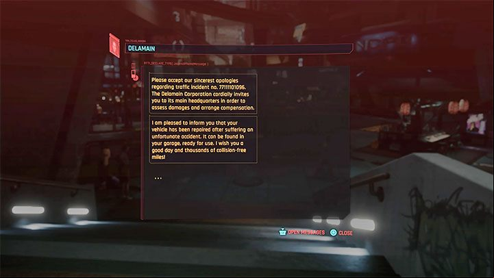 You have to be patient, because it will take a long time before your car is repaired - Cyberpunk 2077: List of free cars - World Atlas - Cyberpunk 2077 Guide
