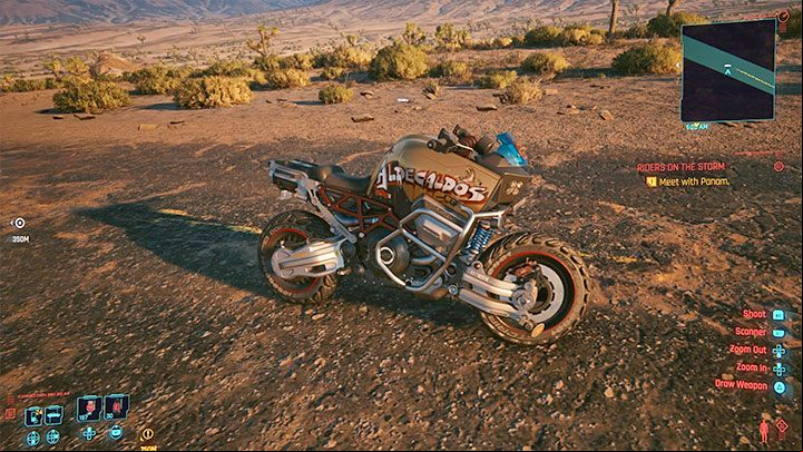 This motorcycle appears for the first time during the Life During Wartime story mission which is a part of Act 2 of the story - Cyberpunk 2077: List of free cars - World Atlas - Cyberpunk 2077 Guide