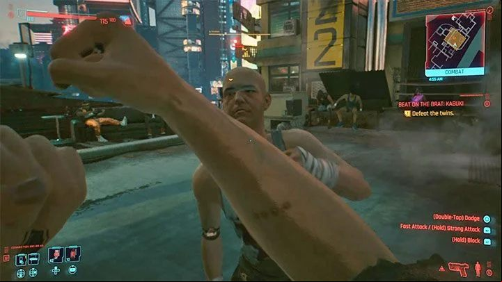The fist fights are related to the Beat on the Brat questline and V can learn about them from coach Fred - Cyberpunk 2077: Mini-games - Basics - Cyberpunk 2077 Guide