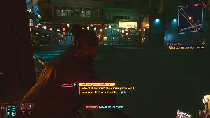 The place where Takemura is waiting for you can be reached by a public elevator - Cyberpunk 2077: Gimme Danger walkthrough - Act 2 - Cyberpunk 2077 Guide