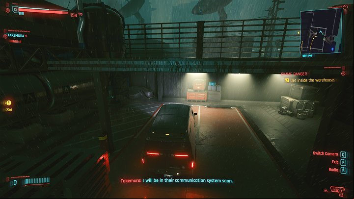 Drive to the side gate - the guard will not bother you - Cyberpunk 2077: Gimme Danger walkthrough - Act 2 - Cyberpunk 2077 Guide