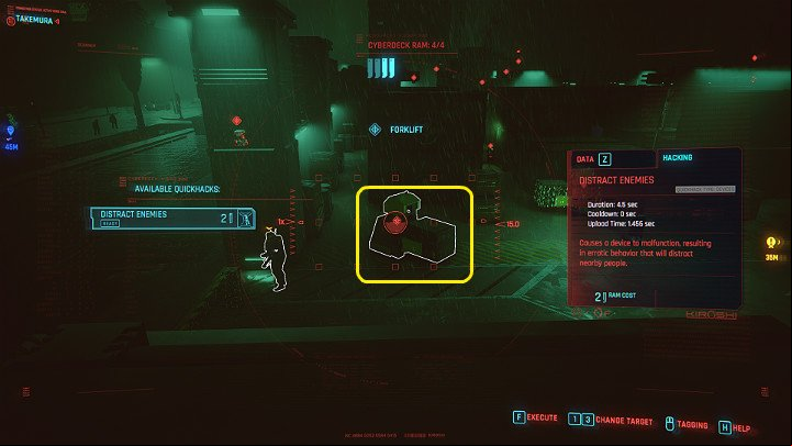 If you want to remain undetected, hack the device behind the guard's back to distract him and jump on the street outside Arasaka Industrial Park - Cyberpunk 2077: Gimme Danger walkthrough - Act 2 - Cyberpunk 2077 Guide