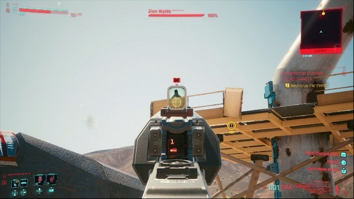 There are many mines, explosive barrels, and other objects in this area that can kill you in an instant - Cyberpunk 2077: Second Chances - cyberpsycho sighting walkthrough - Cyberpsycho Sighting - mini-bosses - Cyberpunk 2077 Guide