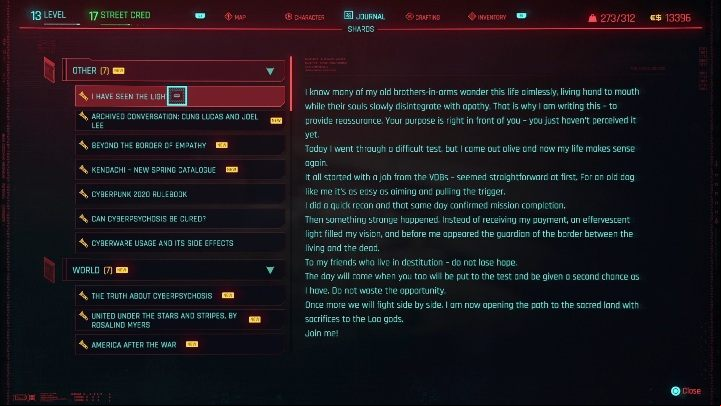 After getting it, you must enter - Cyberpunk 2077: Second Chances - cyberpsycho sighting walkthrough - Cyberpsycho Sighting - mini-bosses - Cyberpunk 2077 Guide