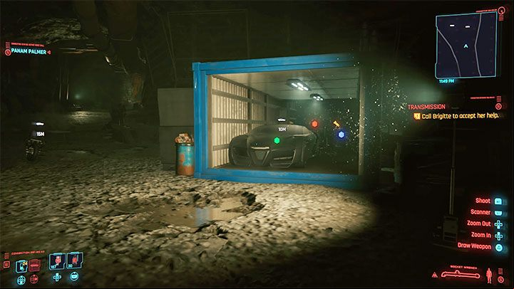 You will find the car inside a blue container in one of the mine tunnels - Cyberpunk 2077: Badlands, ND Scanner Hustles - Map, Walkthrough - ND Scanner Hustles - Cyberpunk 2077 Guide