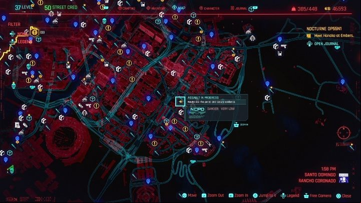 In the region of Santo Domingo, you can carry out an assault in 20 locations - Cyberpunk 2077: Santo Domingo, ND Scanner Hustles - Map, Walkthrough - ND Scanner Hustles - Cyberpunk 2077 Guide
