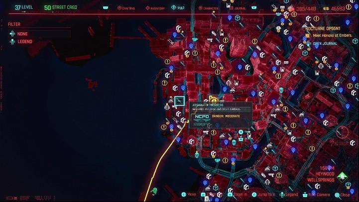 In the Heywood region, you can carry out an assault in 14 locations - Cyberpunk 2077: Heywood, ND Scanner Hustles - map, walkthrough - ND Scanner Hustles - Cyberpunk 2077 Guide