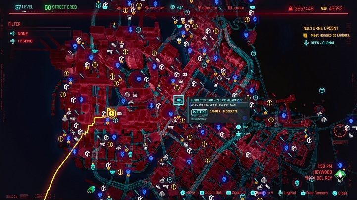 In Heywood you'll run into 3 organized crime locations - Cyberpunk 2077: Heywood, ND Scanner Hustles - map, walkthrough - ND Scanner Hustles - Cyberpunk 2077 Guide