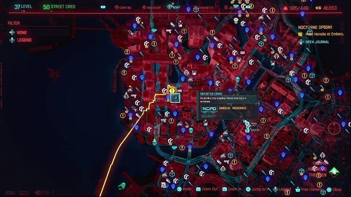 You will come across 1 reported crime location in Heywood - Cyberpunk 2077: Heywood, ND Scanner Hustles - map, walkthrough - ND Scanner Hustles - Cyberpunk 2077 Guide