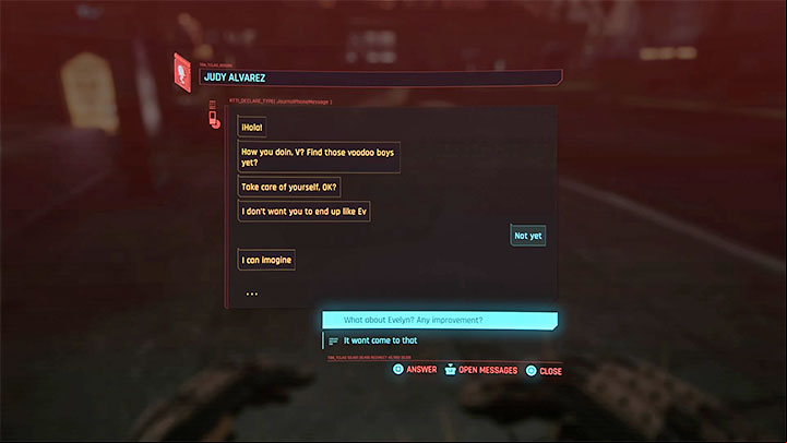 How to start the quest: You must first complete the main quest called Double Life, in which you find and save Evelyn Parker - Cyberpunk 2077: Both Sides, Now - walkthrough - Storyline quests - Cyberpunk 2077 Guide