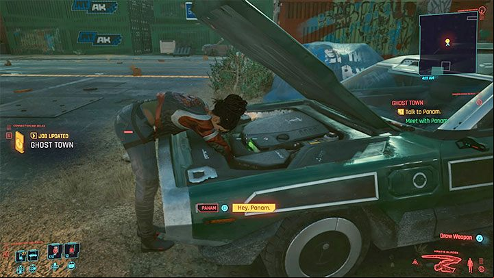 You will meet Panam for the first time during Ghost Town storyline mission - Cyberpunk 2077: Panam Palmer - companion - Companions - Cyberpunk 2077 Guide