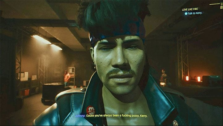 Kerry Eurodyne is a man who appears in Cyberpunk 2077 in both his earlier and later stages of life - Cyberpunk 2077: Kerry Eurodyne - romance/sex - Romances - Cyberpunk 2077 Guide