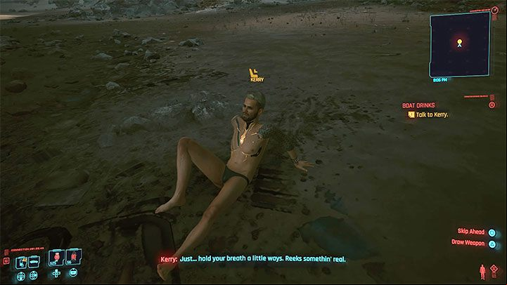 Wait until Kerry also reaches the shore and sit next to him - Cyberpunk 2077: Kerry Eurodyne - romance/sex - Romances - Cyberpunk 2077 Guide