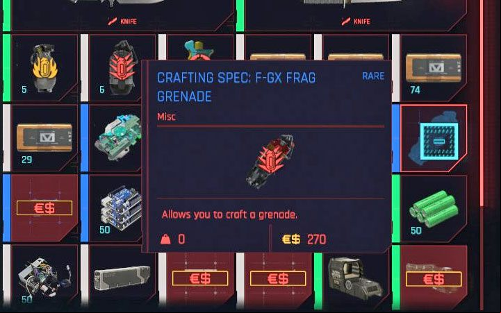 Another interesting idea for spending credits is to buy schemes of items that will enable to craft them - Cyberpunk 2077: How to make Credits / Euro-dollars? - Campaign - Cyberpunk 2077 Guide