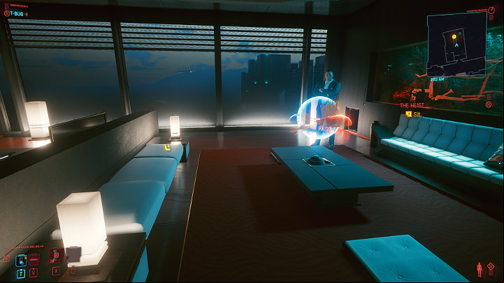 Now you have to wait until T-Bug does her part of the job - Cyberpunk 2077: The Heist walkthrough - Act 1 - Cyberpunk 2077 Guide