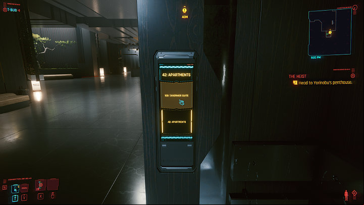 The penthouse's security measures have been disabled so it is time to return to the game - Cyberpunk 2077: The Heist walkthrough - Act 1 - Cyberpunk 2077 Guide