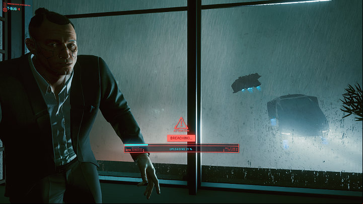 Approach the safe and jack in with a direct link - Cyberpunk 2077: The Heist walkthrough - Act 1 - Cyberpunk 2077 Guide