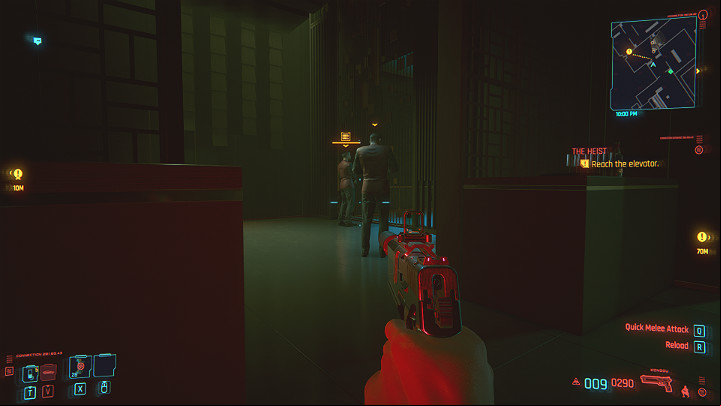 Further down the corridor you will encounter another two guards - Cyberpunk 2077: The Heist walkthrough - Act 1 - Cyberpunk 2077 Guide