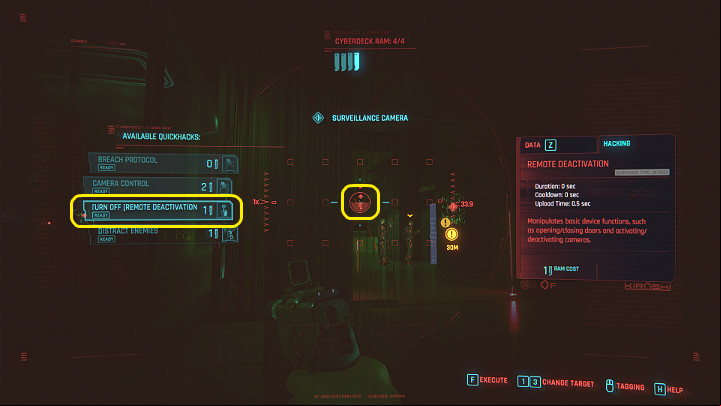When the two guards on the left enter the room on your right, you can safely get past them or eliminate them one by one - Cyberpunk 2077: The Heist walkthrough - Act 1 - Cyberpunk 2077 Guide