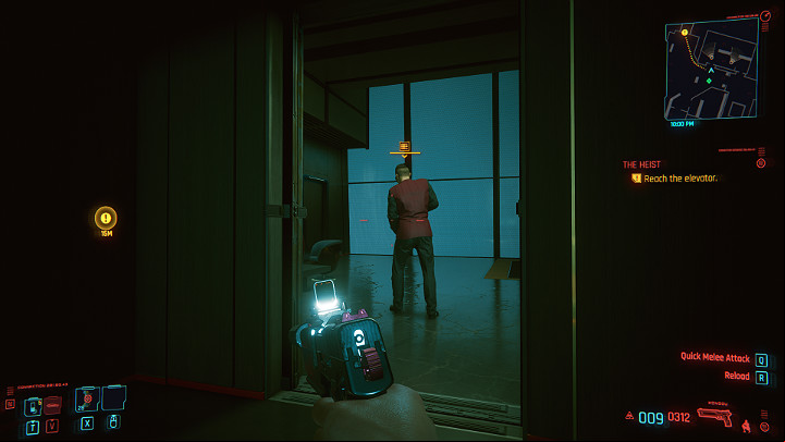 If you have decided on the second option, go to the first bodyguard and drag him out of the room, then break his neck and hide the body - Cyberpunk 2077: The Heist walkthrough - Act 1 - Cyberpunk 2077 Guide