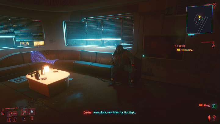 Get out of the cab, enter the No-Tell Motel and go to room 204 to talk to Dex - Cyberpunk 2077: The Heist walkthrough - Act 1 - Cyberpunk 2077 Guide