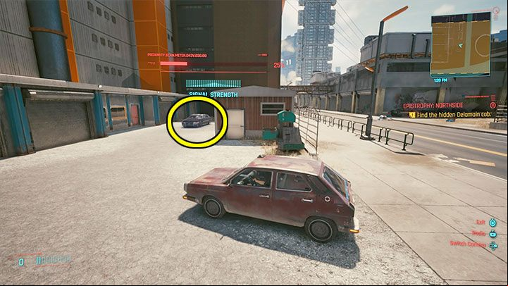 The cab can be found in Northside, Watson and it's the only one which you have to locate on your own - Cyberpunk 2077: Delamain, Epistrophy - walkthrough - Exploration - Cyberpunk 2077 Guide